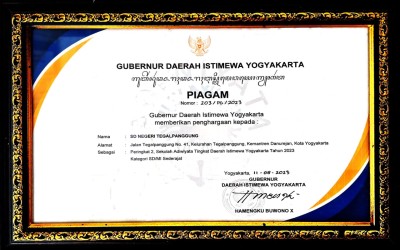 SD Negeri Tegalpanggung Meraih Juara 2 Adiwiyata Tingkat Provinsi DIY Tahun 2023